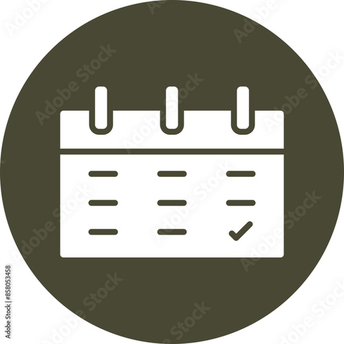 Date Glyph Circle Icon