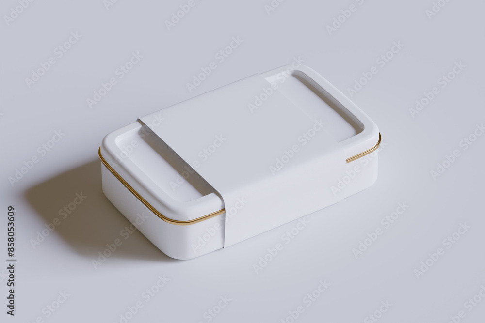 Packaging box white color with blank label Packaging box white color with blank label