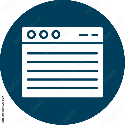 Stories Glyph Circle Icon