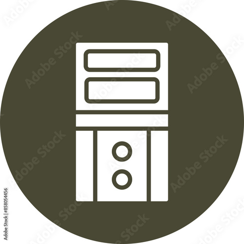 Cases Glyph Circle Icon
