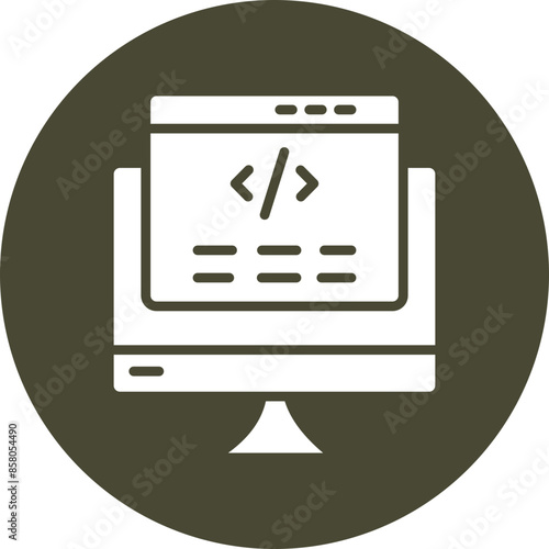 Front End Glyph Circle Icon