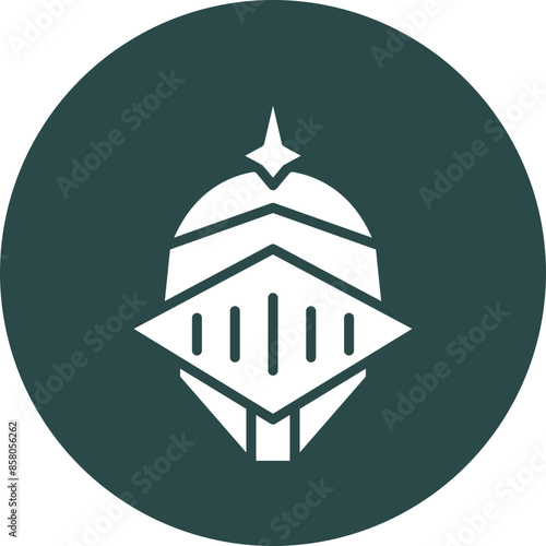 Knight Glyph Circle Icon