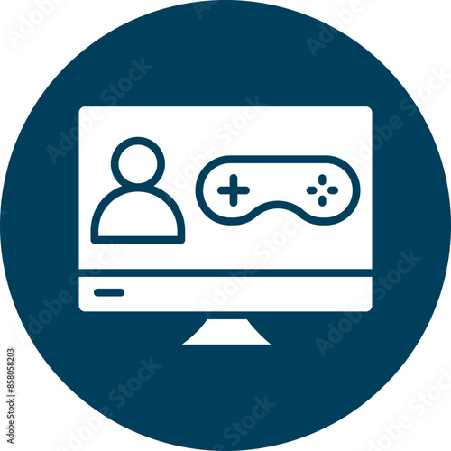 Artist Vector Glyph Circle Icon