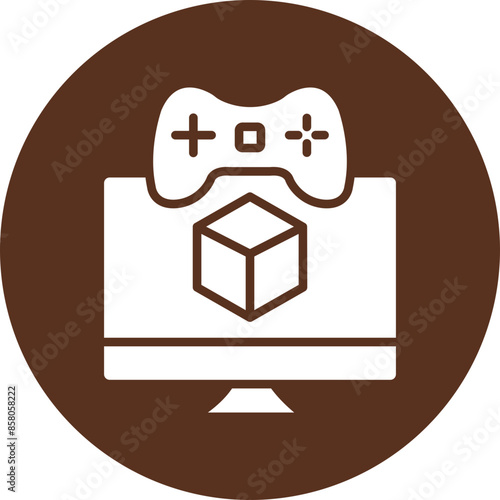 Simulation Vector Glyph Circle Icon