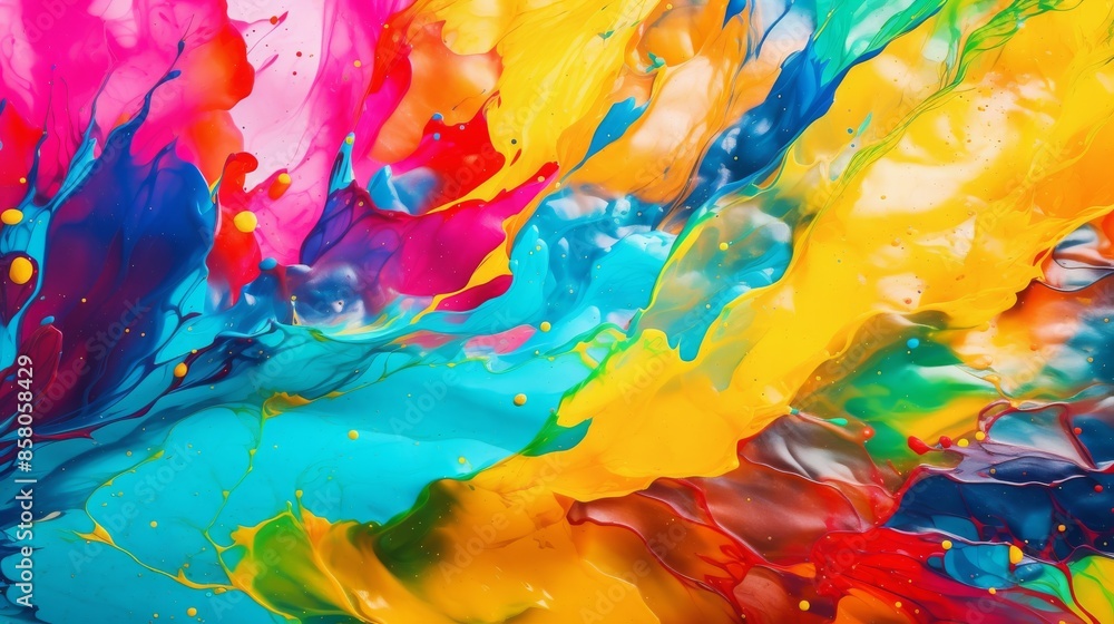 Swirling colorful spilled paint. Swirling colorful spilled paint.