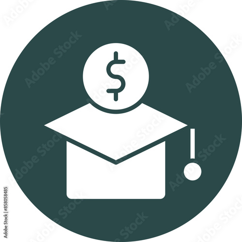 Fees Vector Glyph Circle Icon