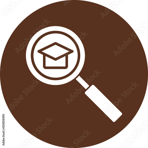 Researcher Vector Glyph Circle Icon