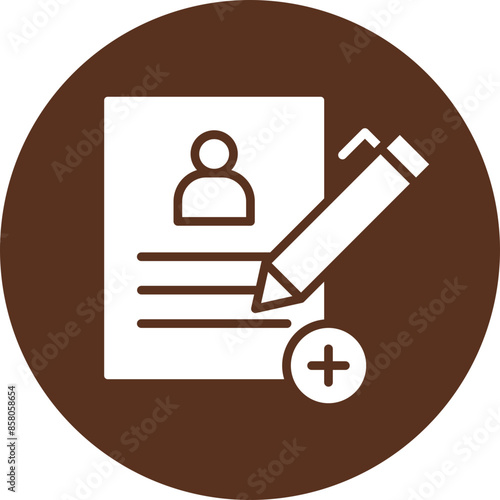 Enrollment Vector Glyph Circle Icon