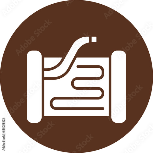 Evaporator Vector Glyph Circle Icon Design