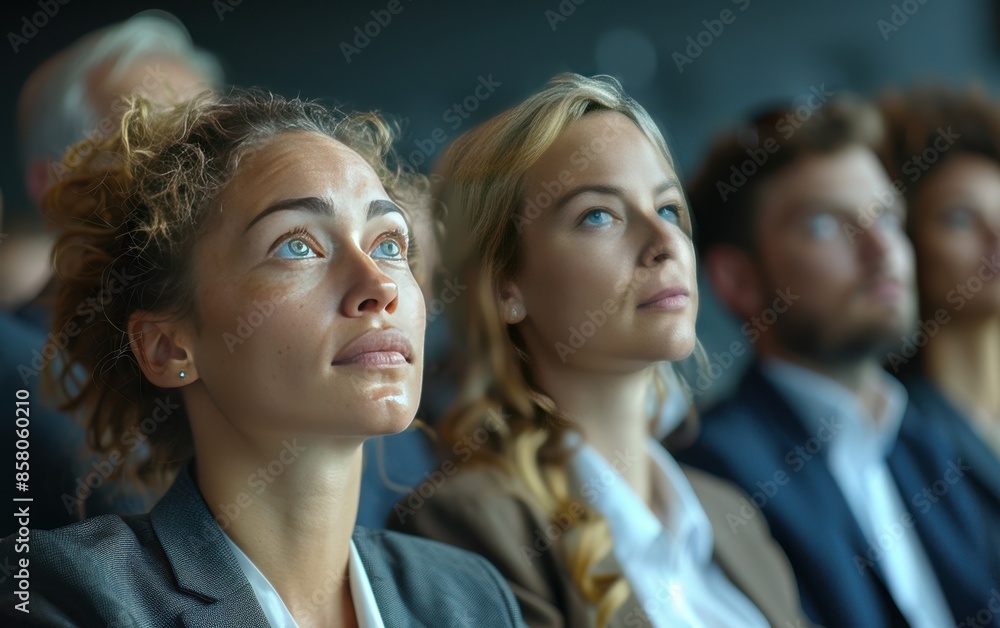 Attentive Women During Business Conference Presentation Attentive Women During Business Conference Presentation
