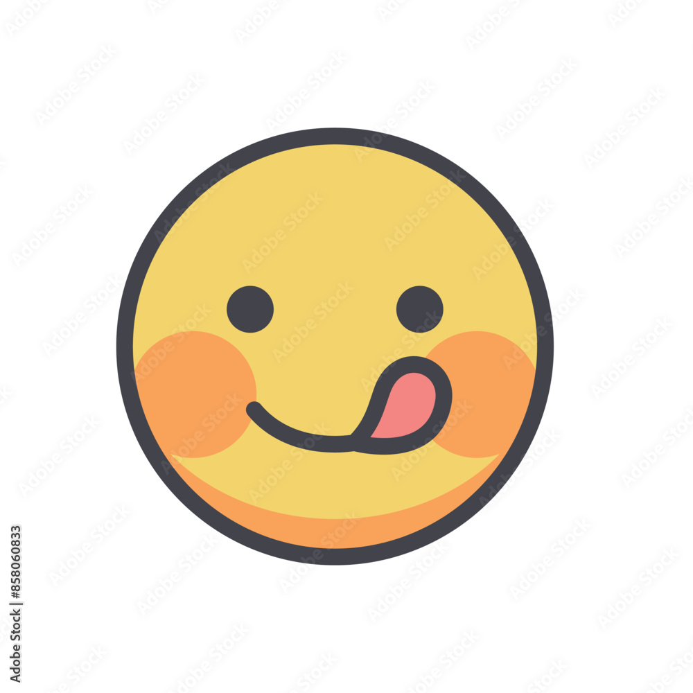 Delicious emoji cartoon vector isolated illustration Delicious emoji cartoon vector isolated illustration