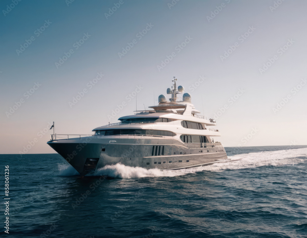 Un bellissimo yacht lussuoso che brilla sotto il sole, con un design innovativo e spazioso.
Un bellissimo yacht lussuoso che brilla sotto il sole, con un design innovativo e spazioso.