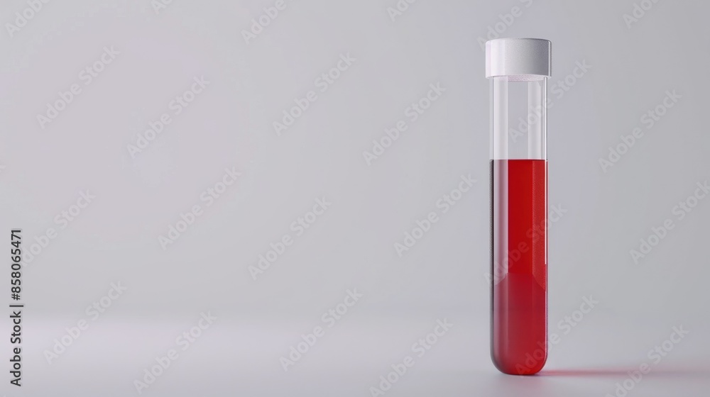 Blood test tube with no label blank for text lab setting copy paste option Blood test tube with no label blank for text lab setting copy paste option
