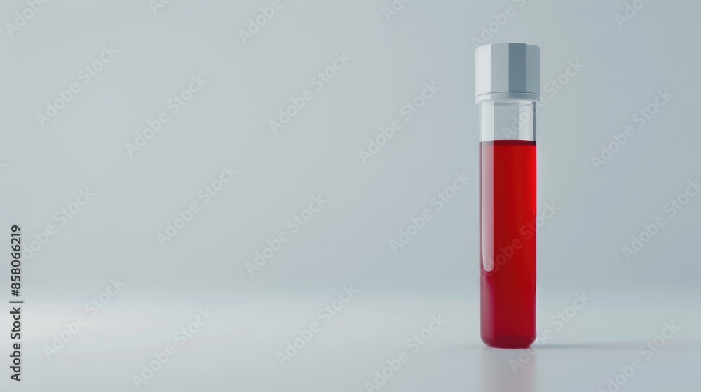 Blood test tube with no label blank for text lab setting copy paste option Blood test tube with no label blank for text lab setting copy paste option