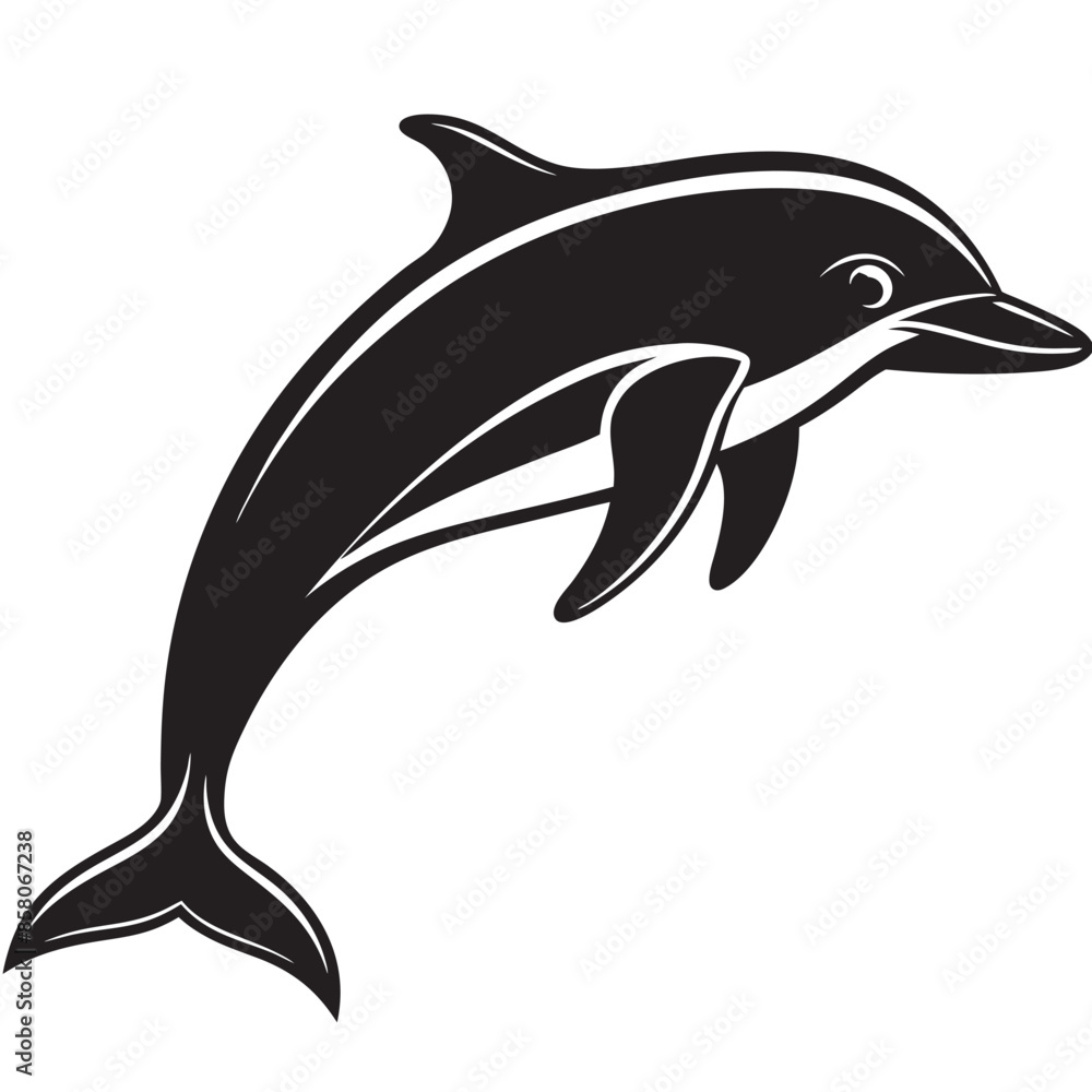 Obraz premium dolphin isolated on white