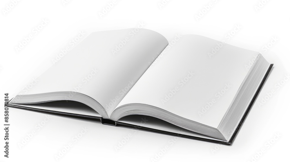 Blank book on white background opened Blank book on white background opened