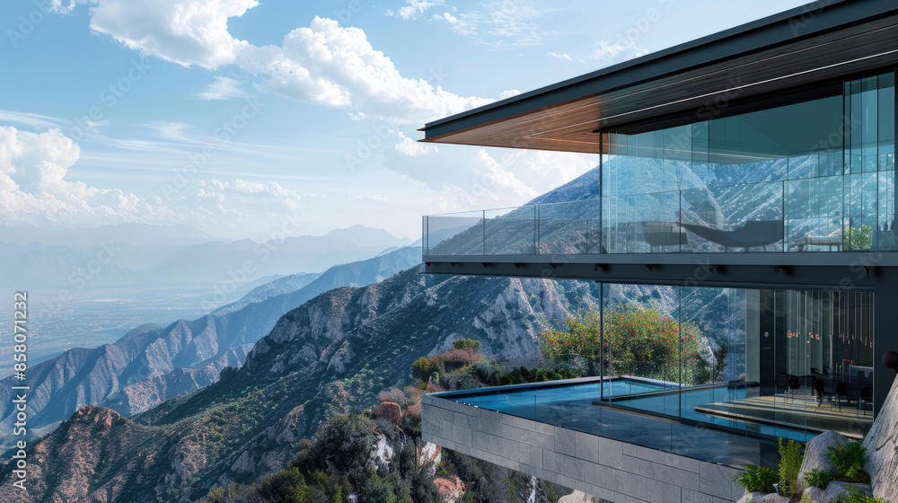 Luxurious living in a cliffside home with infinity pool and mountain views Luxurious living in a cliffside home with infinity pool and mountain views