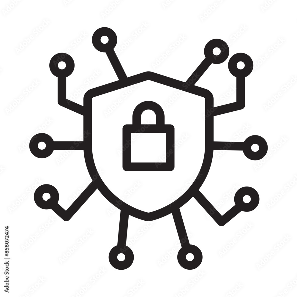 Digital Cybersecurity Icon Perfect for Online Protection and Data Safety Digital Cybersecurity Icon Perfect for Online Protection and Data Safety