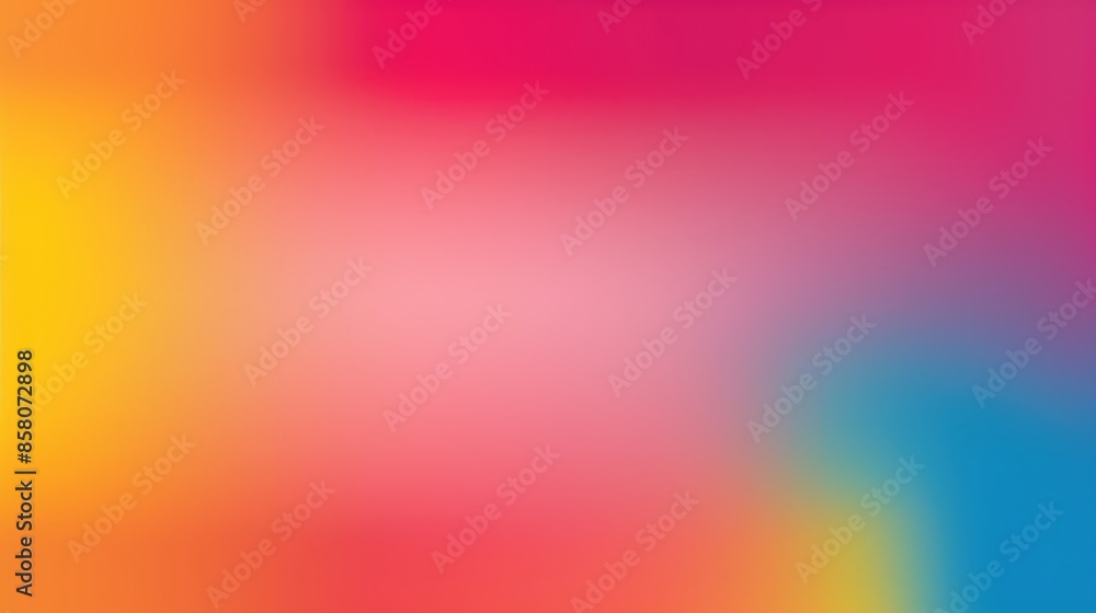 Soft gradient blur from pink to orange, yellow and blue hues. Modern minimalist background with copyspace for digital wallpaper or presentation of music show Soft gradient blur from pink to orange, yellow and blue hues. Modern minimalist background with copyspace for digital wallpaper or presentation of music show
