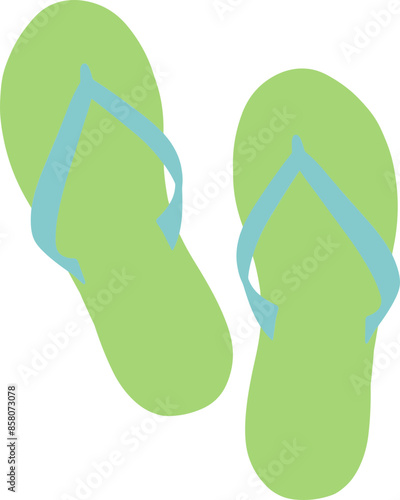 Summer flip flops illustration icon