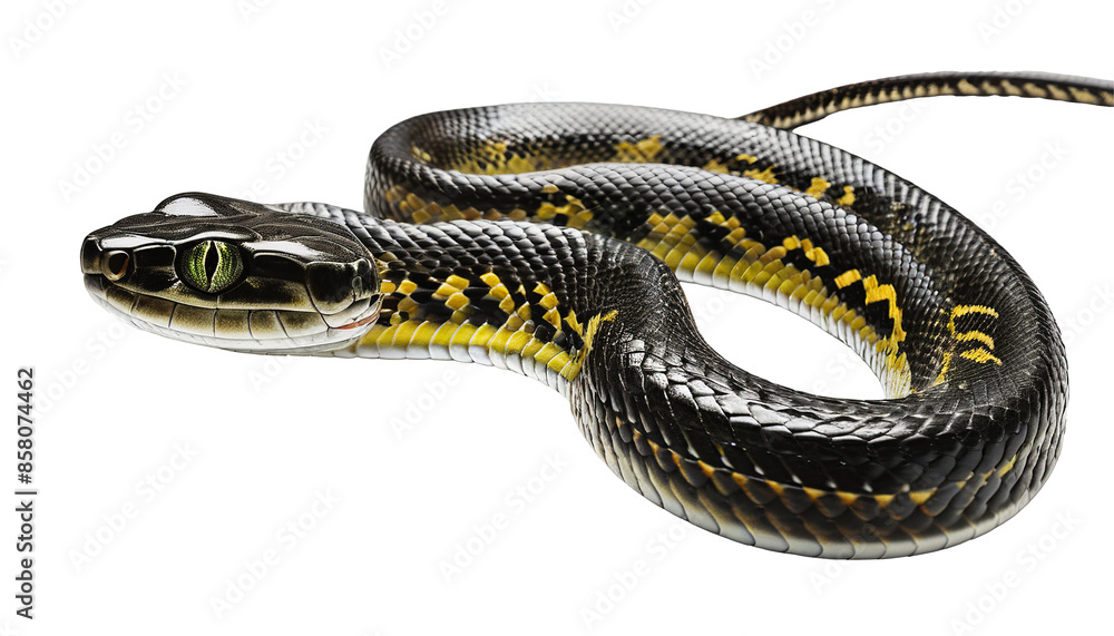Fototapeta premium Serpent Solitary on White
