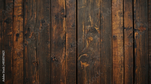 Fond de planche de bois marron foncé, papier peint. Vieux fond en bois texturé foncé grunge, la surface de la vieille texture de bois brun, vue de dessus lambris en bois de pin brun.