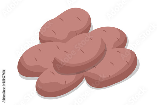 Isometric Potatoes are starchy root vegetables that provide essential nutrients like fibre and potassium. Used in various dishes worldwide and are known for their energy-boosting properties.