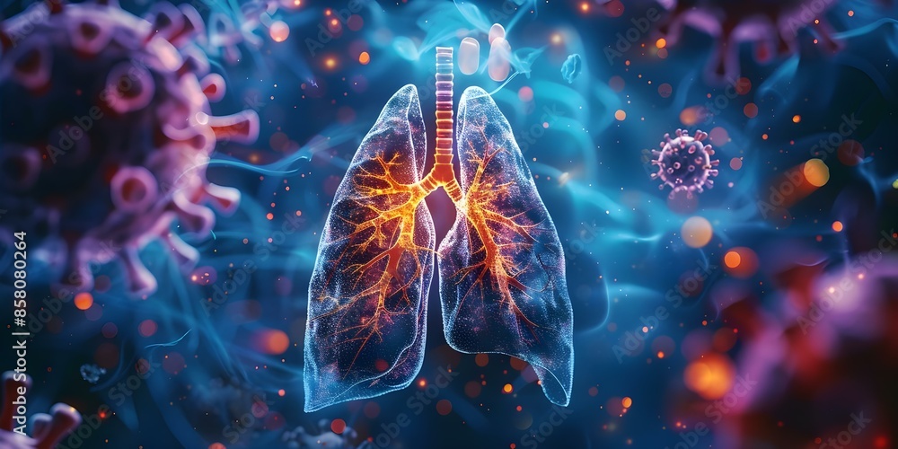 RSV infects lung mucosa and leads to symptoms of respiratory syncytial virus. Concept Respiratory Syncytial Virus, Lung Infection, Mucosal Infection, Respiratory Symptoms, RSV Treatment RSV infects lung mucosa and leads to symptoms of respiratory syncytial virus. Concept Respiratory Syncytial Virus, Lung Infection, Mucosal Infection, Respiratory Symptoms, RSV Treatment