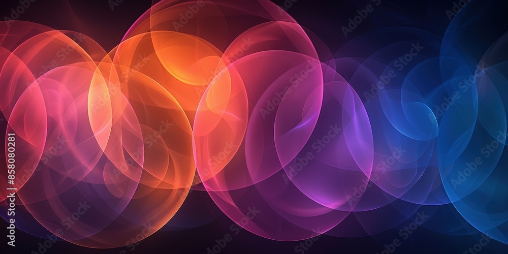 Abstract Composition of Glowing Circles Abstract Composition of Glowing Circles