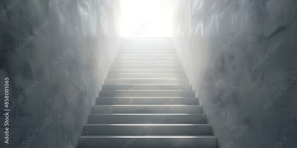 Ascending to Success A Stairway to Opportunity with a Bright Light. Concept Achieving Goals, Overcoming Obstacles, Finding Opportunities, Pursuing Success, Embracing Growth Ascending to Success A Stairway to Opportunity with a Bright Light. Concept Achieving Goals, Overcoming Obstacles, Finding Opportunities, Pursuing Success, Embracing Growth