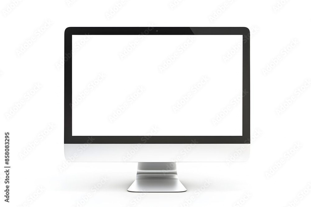 Isolated black computer monitor against a white background, perfect for tech, office, or educational themes in stock images and creative projects. Isolated black computer monitor against a white background, perfect for tech, office, or educational themes in stock images and creative projects.