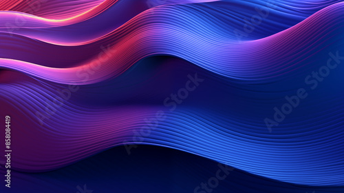 abstract background with smooth wavy lines in blue and purple colors