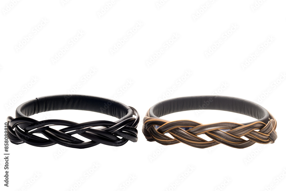 Assorted Hair Bands for Styling Isolated on White Background Assorted Hair Bands for Styling Isolated on White Background