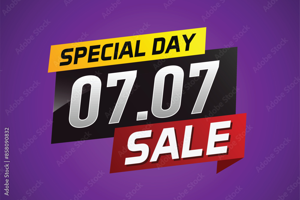 7.7 Special day sale word concept vector illustration with ribbon and 3d style for use landing page, template, ui, web, mobile app, poster, banner, flyer, background, gift card, coupon
7.7 Special day sale word concept vector illustration with ribbon and 3d style for use landing page, template, ui, web, mobile app, poster, banner, flyer, background, gift card, coupon