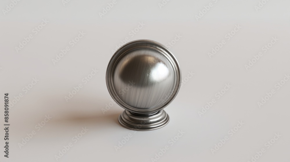 Basic knob for door or window on white backdrop Basic knob for door or window on white backdrop