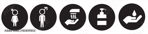 Gguidance pictogram icons about social life.Guidance icon set vector illustration, airport, bus station, shopping mall