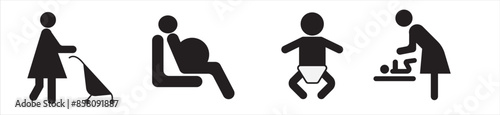 Gguidance pictogram icons about social life.Guidance icon set vector illustration, airport, bus station, shopping mall