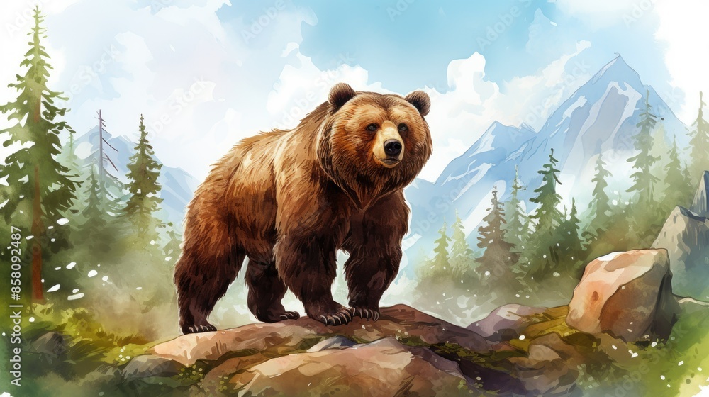 Obraz premium brown bear in the forest