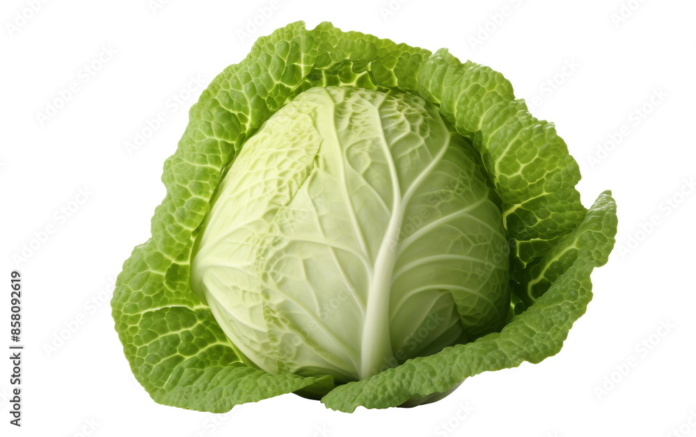 Fresh Organic Cabbage on Transparent Background Fresh Organic Cabbage on Transparent Background