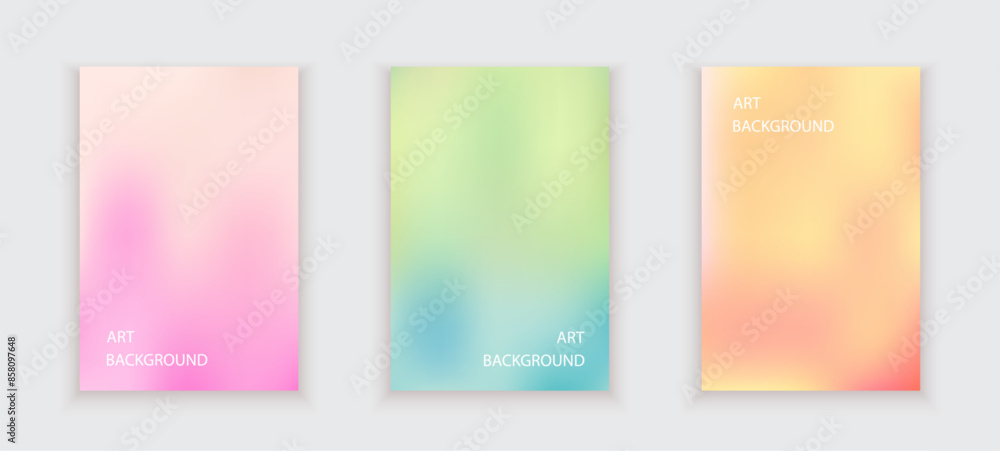 Fototapeta premium Abstract pastel gradient, vector illustration. Brochure cover, flyer template. Modern design for social networks, postcards.