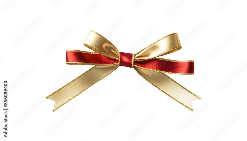 Edged Gold Ribbon on White Background Edged Gold Ribbon on White Background