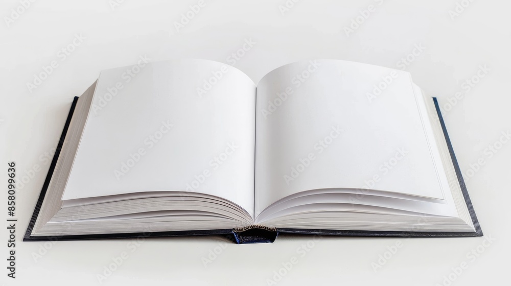 Book on white background with space for text Book on white background with space for text