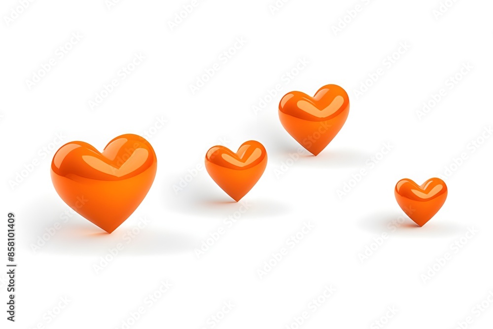 orange hearts