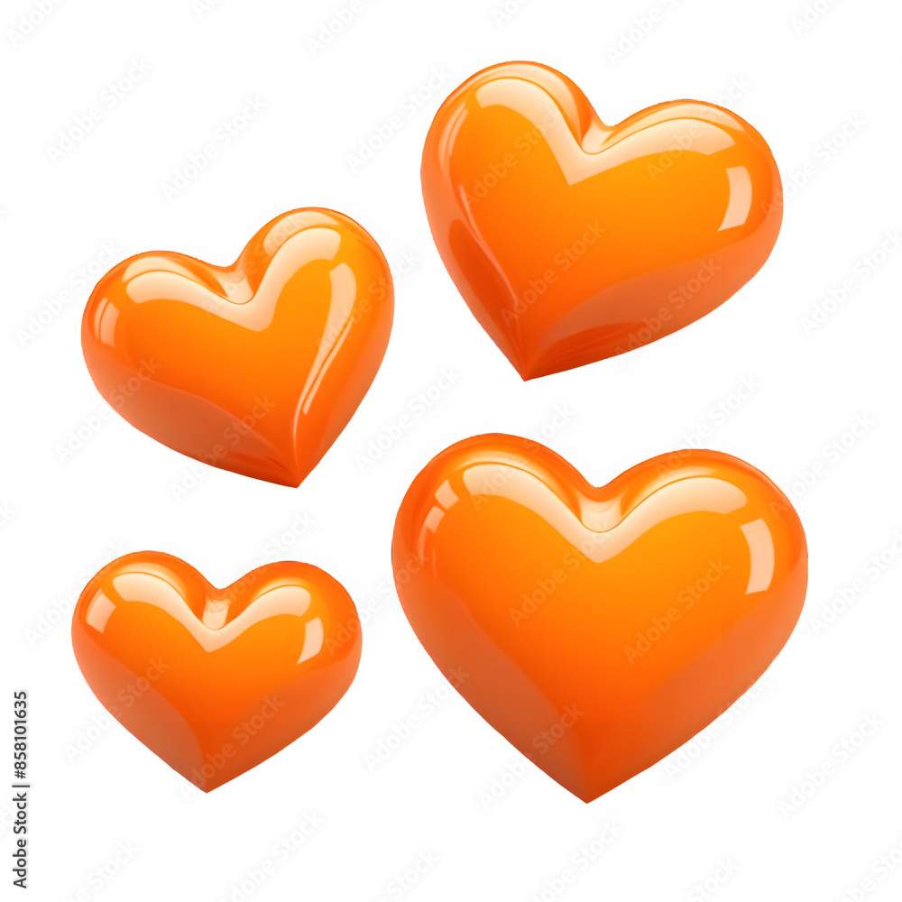 Fototapeta premium orange hearts