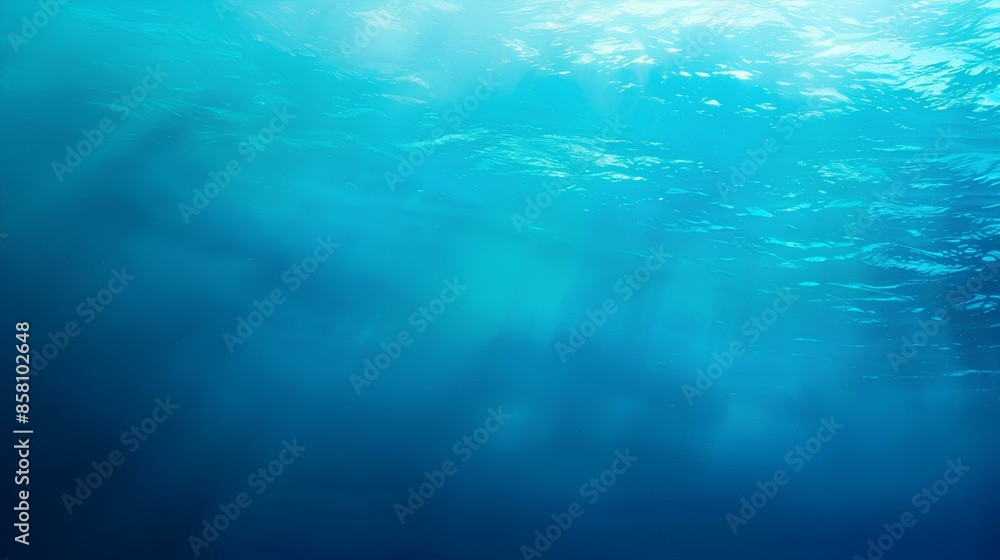 Naklejka premium A gradient background transitioning from light blue to deep blue, evoking a sense of calm and depth. 