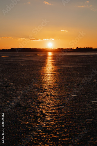 sunset over the sea