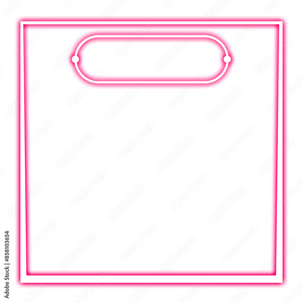 pink square frame and topic light neon pink square frame and topic light neon