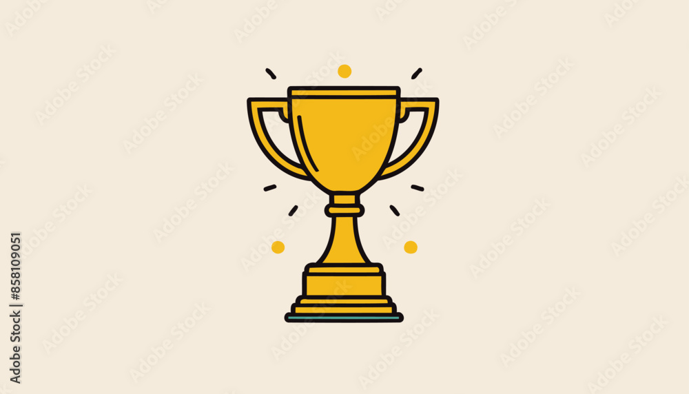 gold trophy cup icon
