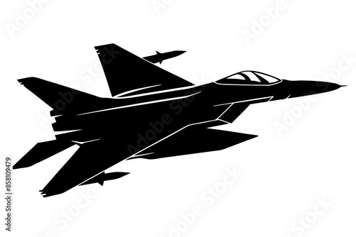  fighter jet Vector silhouette