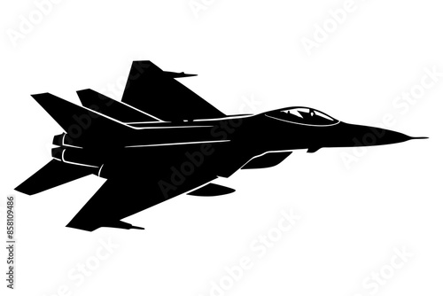  fighter jet Vector silhouette